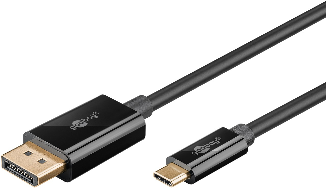Goobay 75705 USB-C auf DisplayPort Kabel 2 m Schwarz