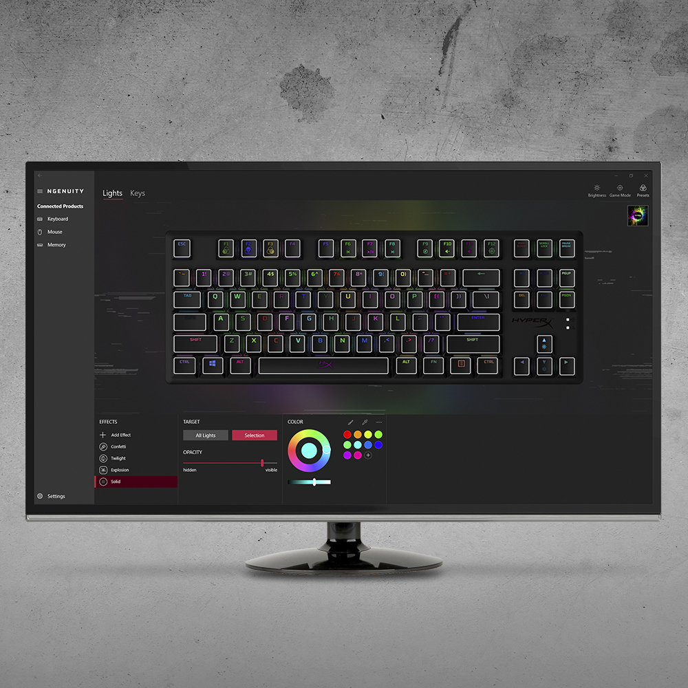 HyperX Alloy Origins Core Mechanische Gaming-Tastatur HX Red USB RGB Schwarz