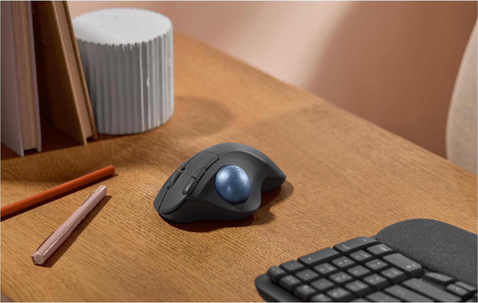 Logitech Ergo Series ERGO M575S kabelloser Trackball Bluetooth 2.4 GHz 2000 DPI Graphite