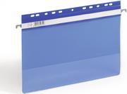 DURABLE Einhänge-Schnellhefter Economy, DIN A4, blau Sichthefter mit transparentem Vorderdeckel, farbiger - 1 Stück (2561-06)