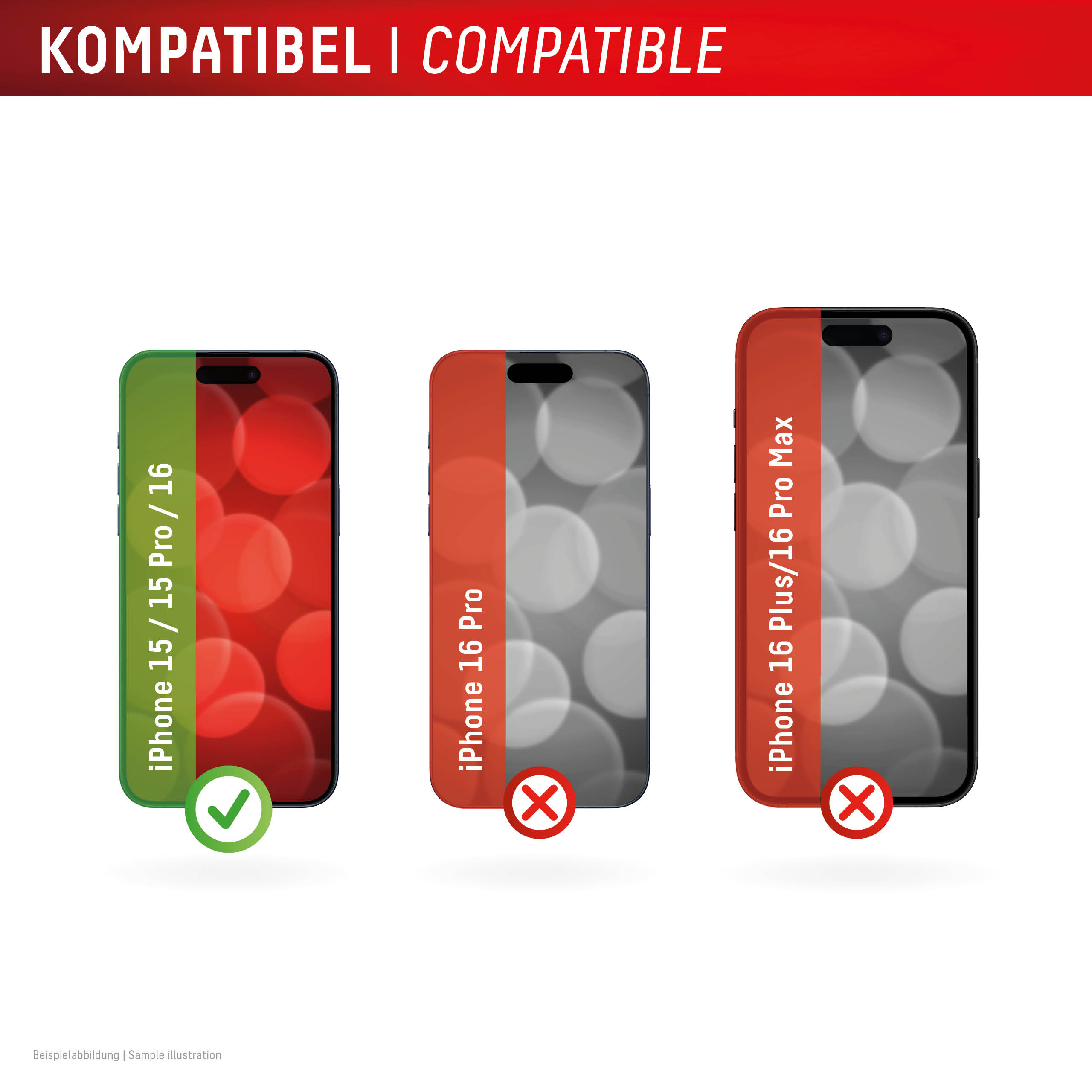 Displex Real Glass Displayschutz für iPhone 16 Gehärtetes Glas 10H Durchsichtig