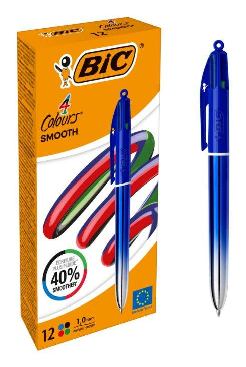 BIC 4 Colours Smooth Gradient metallic Blau