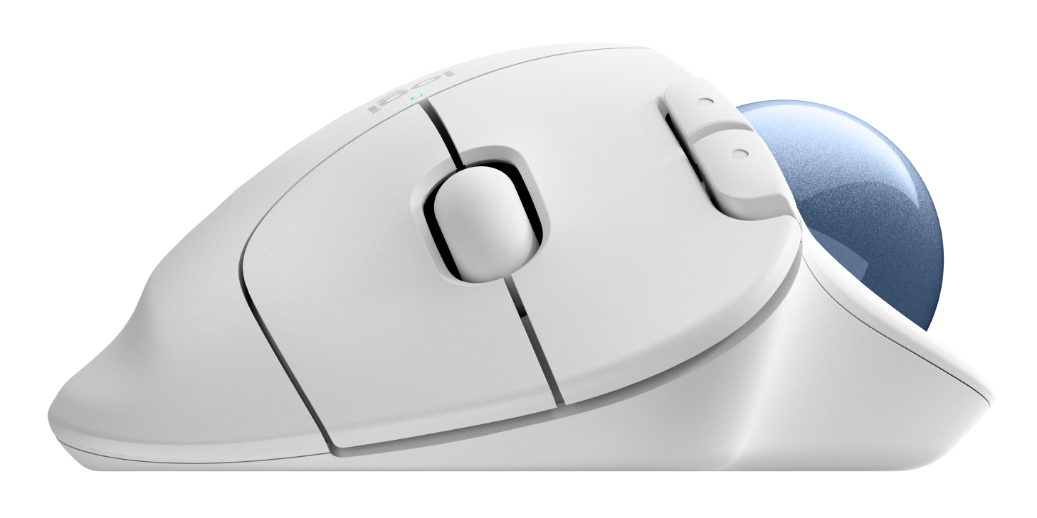 Logitech Ergo Series ERGO M575S Kabelloser Ergonomischer Trackball Bluetooth 2,4 GHz Off White