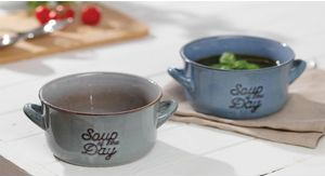 Ritzenhoff & Breker Suppentasse "TASTY BLAU", 570 ml aus Steingut, mit Griff, spülmaschinenfest, - 6 Stück (745672)