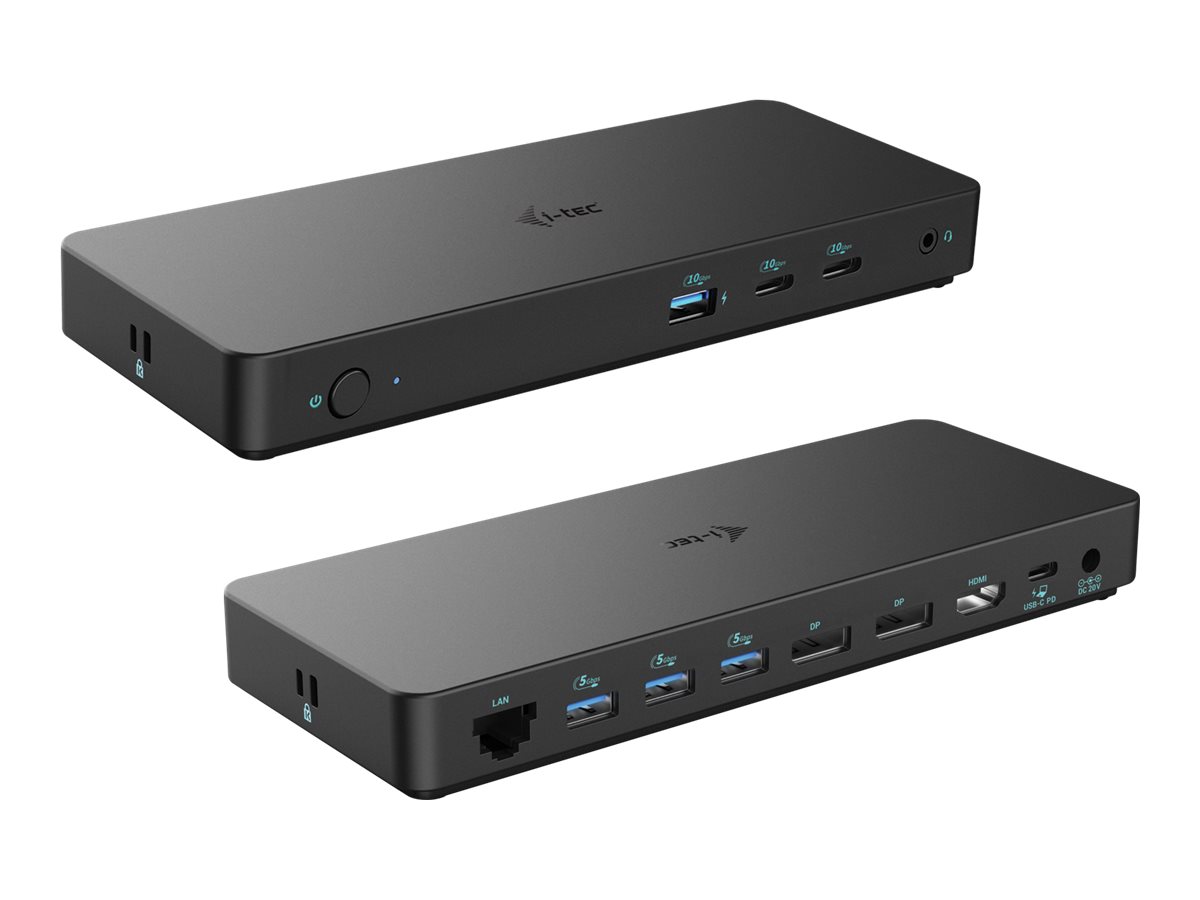 i-tec USB-C Triple Display Docking Station Gen 2 Pro 100 W Power Delivery Schwarz