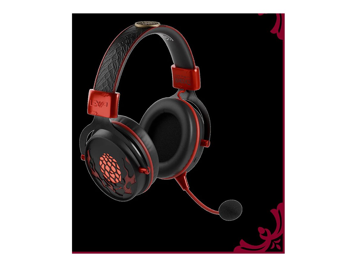 Lexip HBO Game of Thrones Dragon Gaming-Headset Bluetooth Verkabelt & Kabellos Schwarz Rot