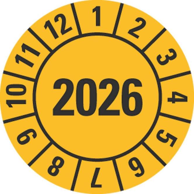 HEIN Industrieschilder HEIN 185171 Prüfplakette HEIN_1851712026 gelb Folie selbstklebend (185171)