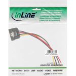InLine® SATA Stromadapterkabel, 1x 13,34cm (5,25") Buchse an 15pol SATA Stecker, 0,3m, m. Lasche (29670D)