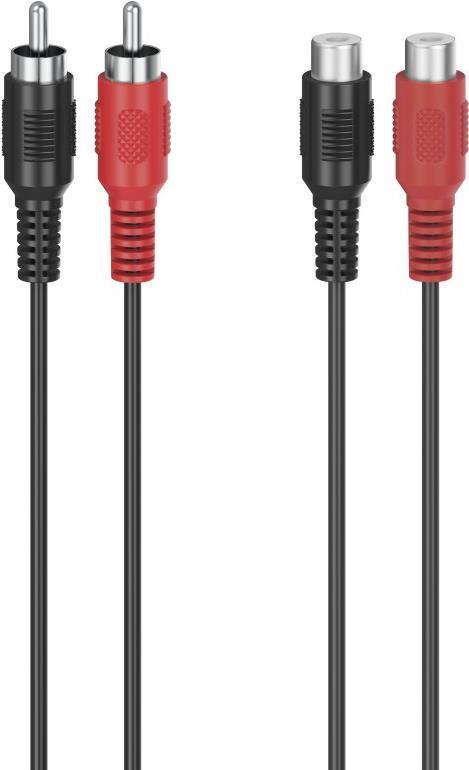 Hama Classic Line Audio-Verlängerungskabel, 2 Cinch-Stecker - 2 Cinch-Kupplungen, 5,0 m (00305035)