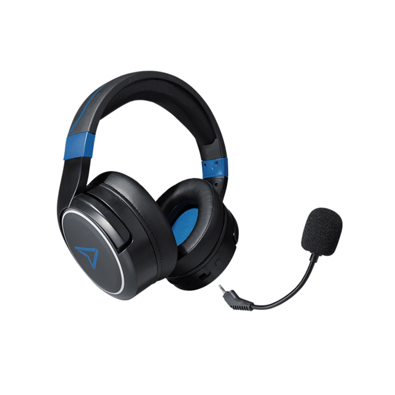 Lexip Steelplay Metaltech Kabelloses Gaming-Headset 2,4 GHz Bluetooth 32 h Akkulaufzeit Kobalt Schwarz/Blau