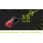 Wentronic Goobay CAT 6 Slim-Patchkabel, U/UTP, Grau, 7.5 m - Kupfermaterial (93733)