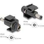 Delock Keystone Modul DC 5.5 x 2.1 mm Buchse zu 5.5 2.5 Stecker (84163)