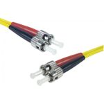 LWL Patchkabel Eco, 9/125 µm, OS2-Faser, 2x ST Stecker/2x ST Stecker, gelb, 1,0 m UPC UPC-Schliff (392891)