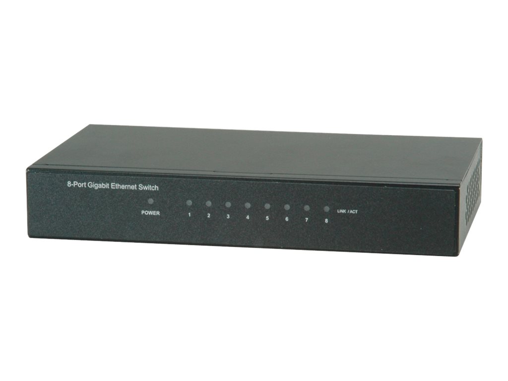 ROLINE Gigabit Ethernet Switch 8 Ports Unmanaged Schwarz