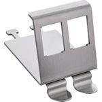 InLine® Keystone SNAP-In Metall-Modulhalter, 2-fach für Hutschiene, mit Lasche (76203M)