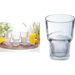 Esmeyer Arcoroc Trinkglas STARLINE, 420 ml aus gehärtetem Glas, spülmaschinengeeignet, stapelbar, - 6 Stück (384-6735)