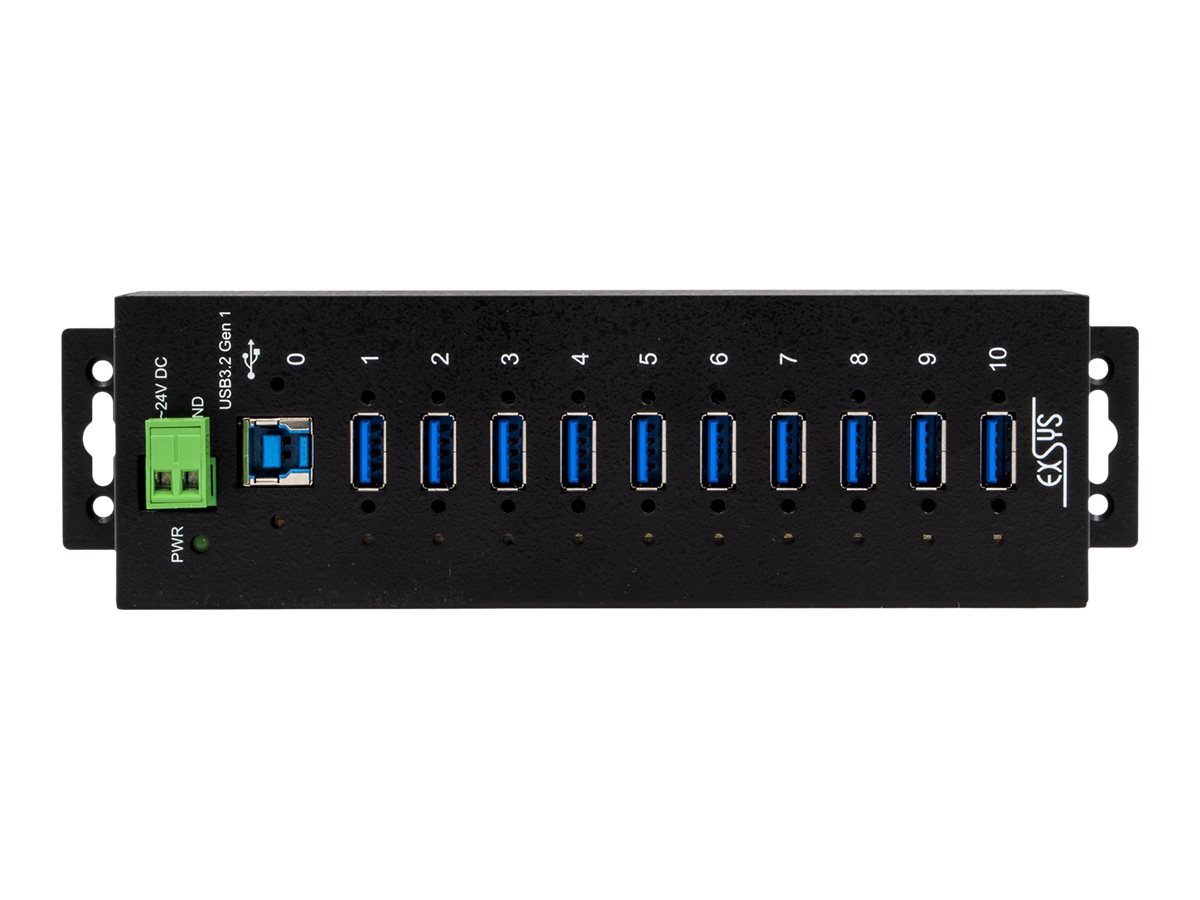 Exsys EX-1510HMVS USB-Hub 10 Ports USB 3.2 Gen 1 Schwarz