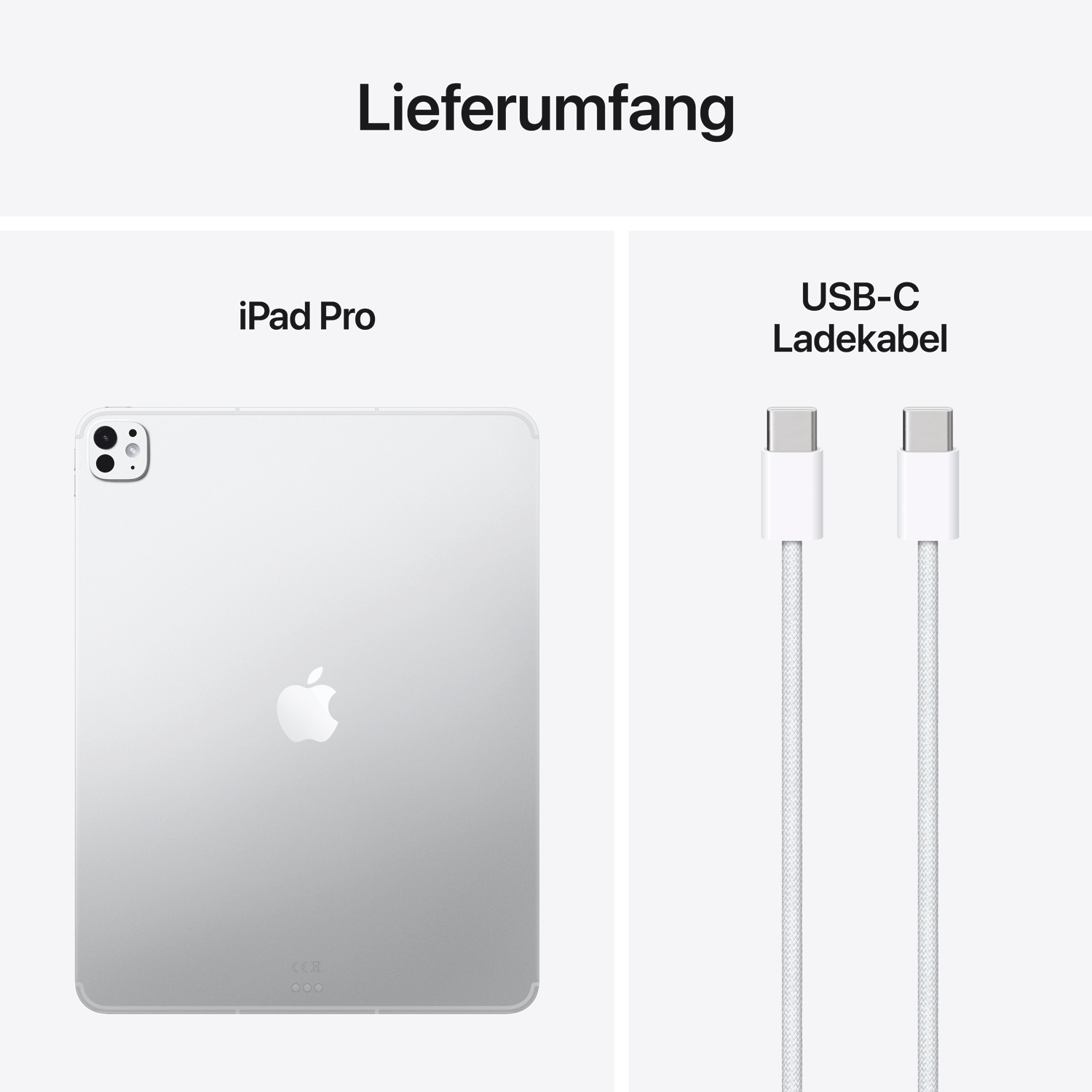Apple 13'' iPad Pro Wi‑Fi + Cellular 256GB mit Standdardglas - Silver