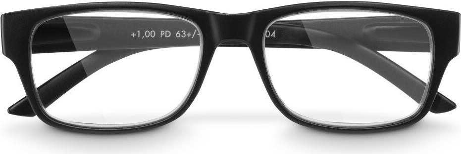 Hama Lesehilfe, recycelter Kunststoff, Schwarz Matt, +1,0 dtp (00096218)