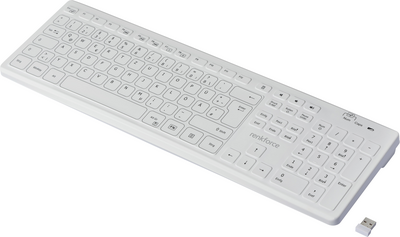 Renkforce RF-WRK-300 Kabellos Hygiene-Tastatur Deutsch QWERTZ Windows Weiß matt (RF-6304712)