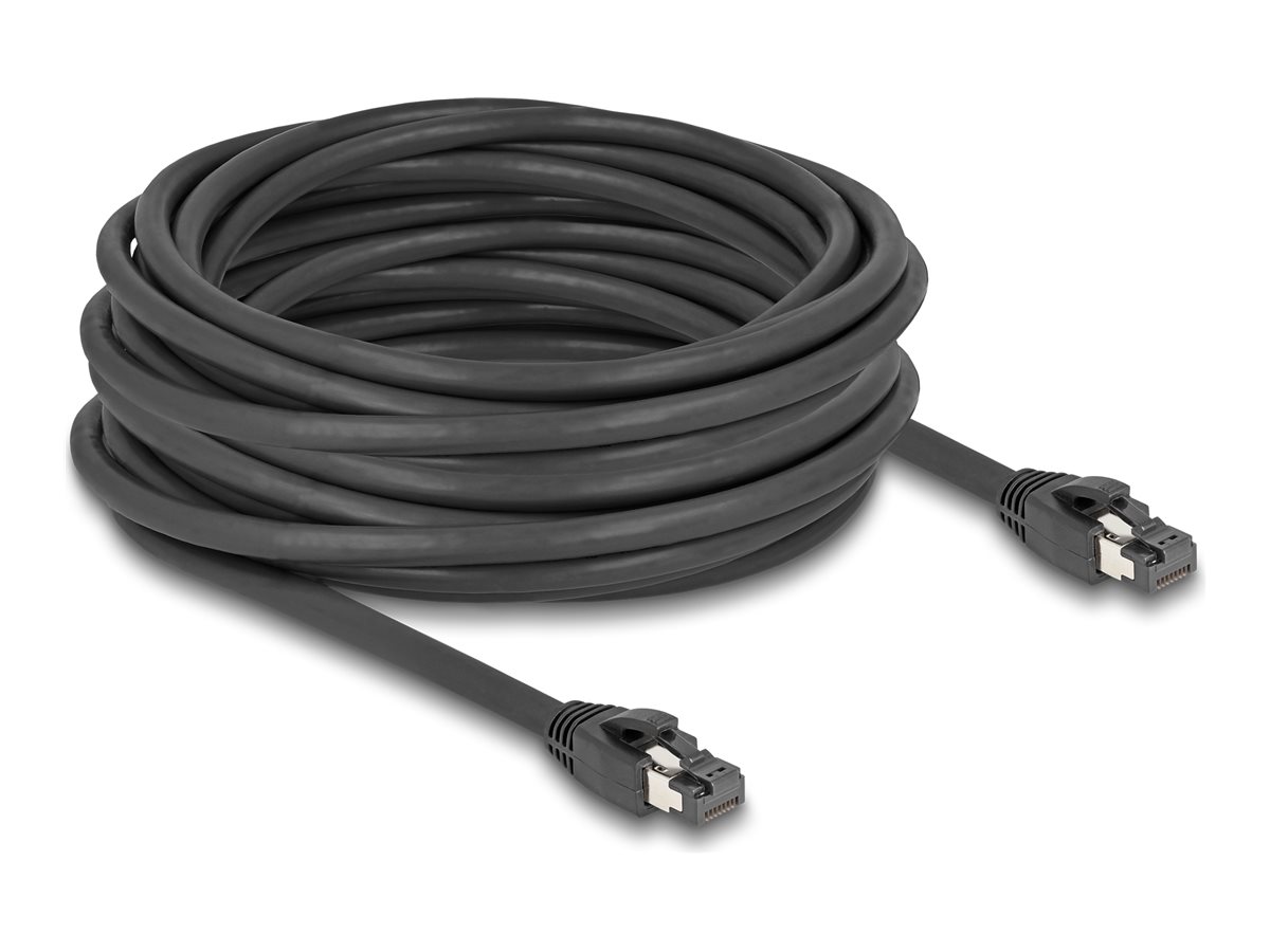Delock 80237 RJ45 Netzwerkkabel Cat.8.1 S/FTP 10 m Schwarz