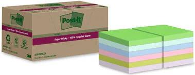 3M Post-it® Super Sticky Recycling Notes Haftnotizen extrastark farbsortiert 12 Blö