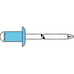 GESIPA Blindniet VA A2 5x12mm dxl f.6-8mm GESIPA Flachrundkopf (6330940 LEGIERUNGSZUSCHL)