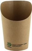 PAPSTAR Wrap-Cup "pure", rund, 230 ml, braun aus FSC-zertifiziertem Frischfaserkarton, mit Bio - 1 Stück (87271)