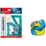 Maped Geometrie-Set Twist'n Flex DRAGON, 3-teilig, flexibel aus Kunststoff, unzerbrechlich, flexibel, kann grenzenlos - 1 Stück (981898)