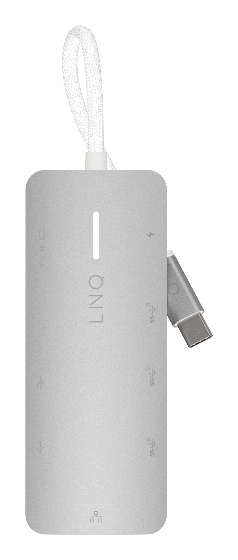 LINQ 8in1 Pro USB-C Multiport Hub 140 W 10 Gbit/s Grau, Weiß