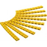 Goobay Kabelmarker-Clips "Buchstaben A-C", für Kabeldurchmesser bis 4 mm, 4 mm - farbige Kennzeichnungsringe 3x 30 Stück zum Markieren von z.B. Netzwerkkabeln (72517)