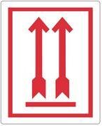 rillprint Hinweisetiketten "OBEN! NICHT STÜRZEN" permanent klebend, Farbe: weiß / rot, - 1 Stück (76840)