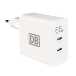 Brodos Ladeadapter 65W, 2USB-C, GaN inkl. Deutsche Bahn Gravur (VAS-SO-152010)