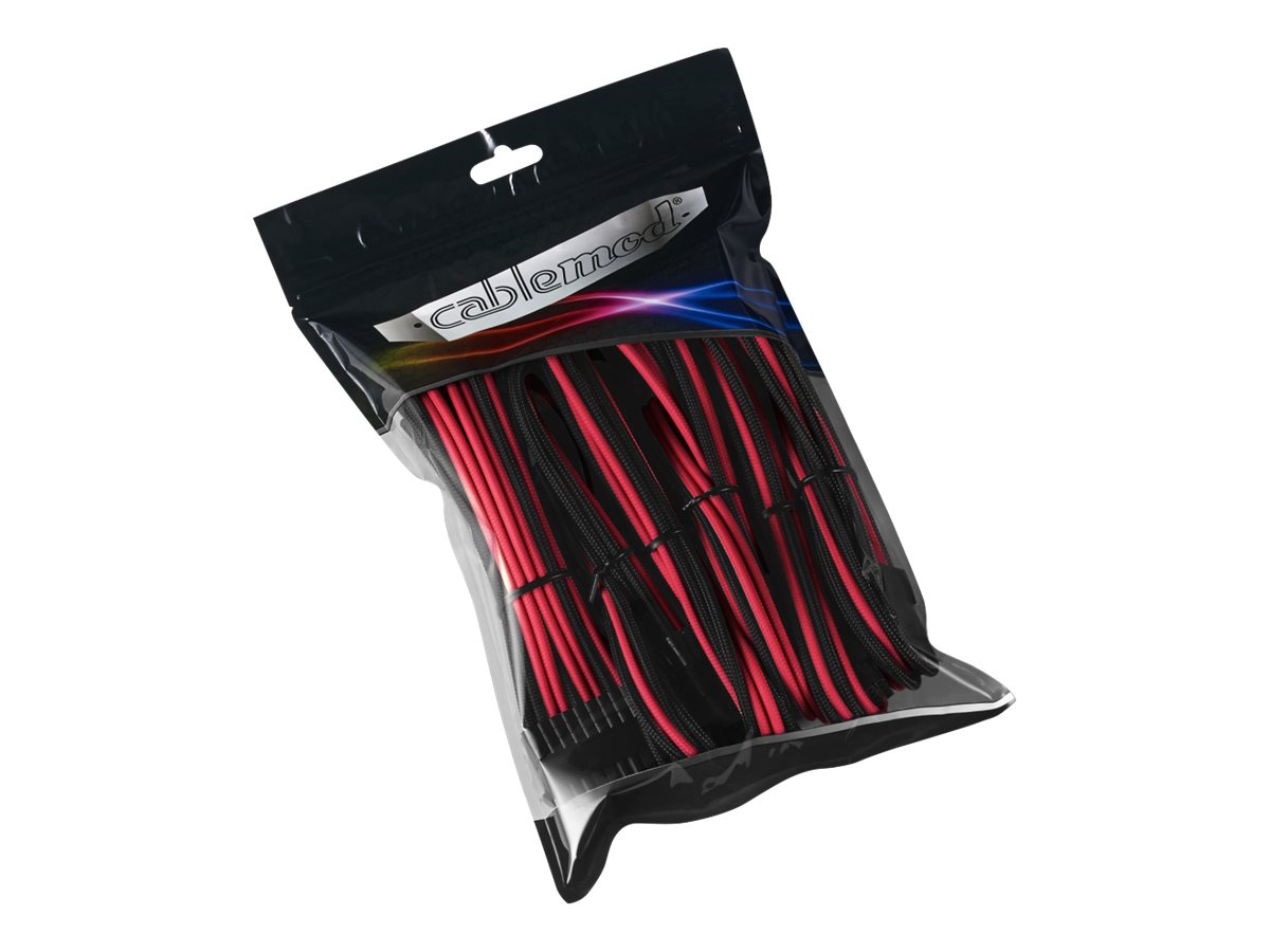 CableMod PRO Series ModMesh Verlängerungskabelset Schwarz/Rot