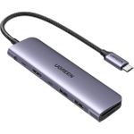 Ugreen 15214 laptop-dockingstation & portreplikator Kabelgebunden USB 3.2 Gen 1 (3.1 Gen 1) Type-C Lila - Metallisch (15214)