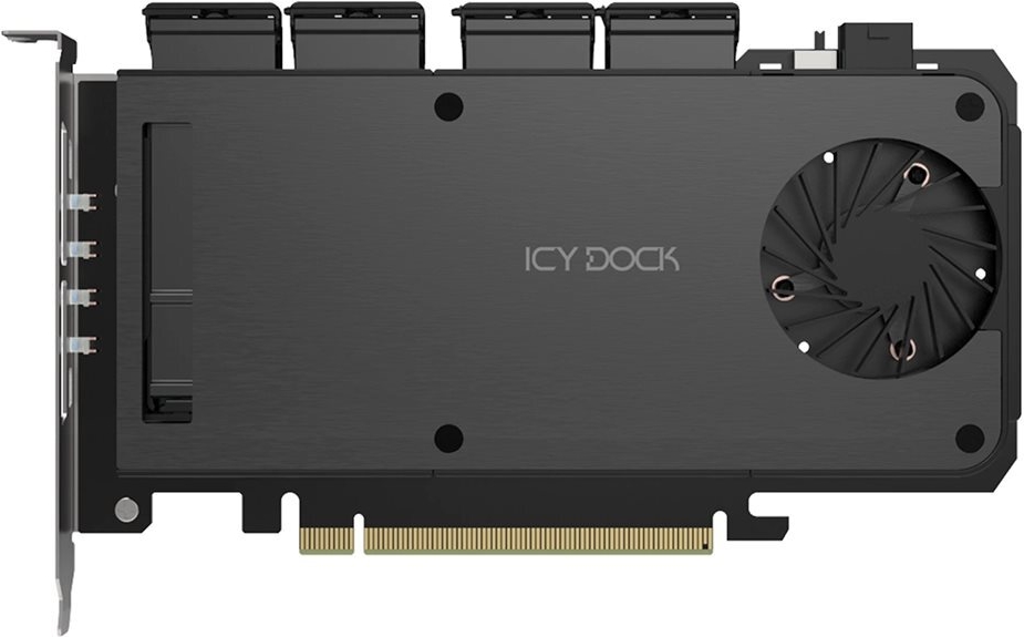 IcyDock Adapter 4 x M.2 NVMe SSD Mobile Rack Adapter Card fo (MB204MP-B)