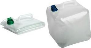 EDA Wasserkanister mit Zapfhahn, 15 Liter, faltbar lebensmittelecht, für Trinkwasser und andere Flüssigkeiten - 1 Stück (010542 NA CX12)