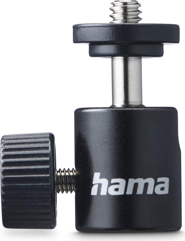 Hama Kugelkopf für Stative, 38 mm Höhe, für 1/4 Gewinde, Ø 20 mm, Schwarz (00005000)