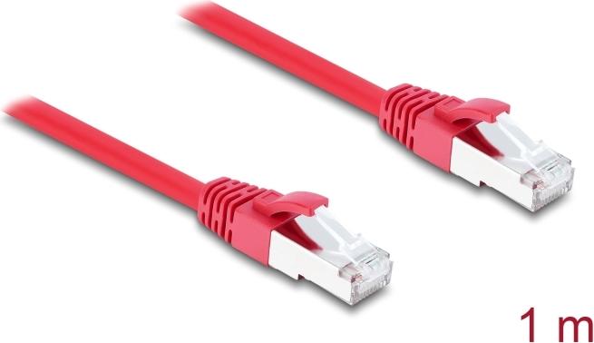 Delock RJ45 Netzwerkkabel Cat.6A S/FTP 1 m rot (81184)