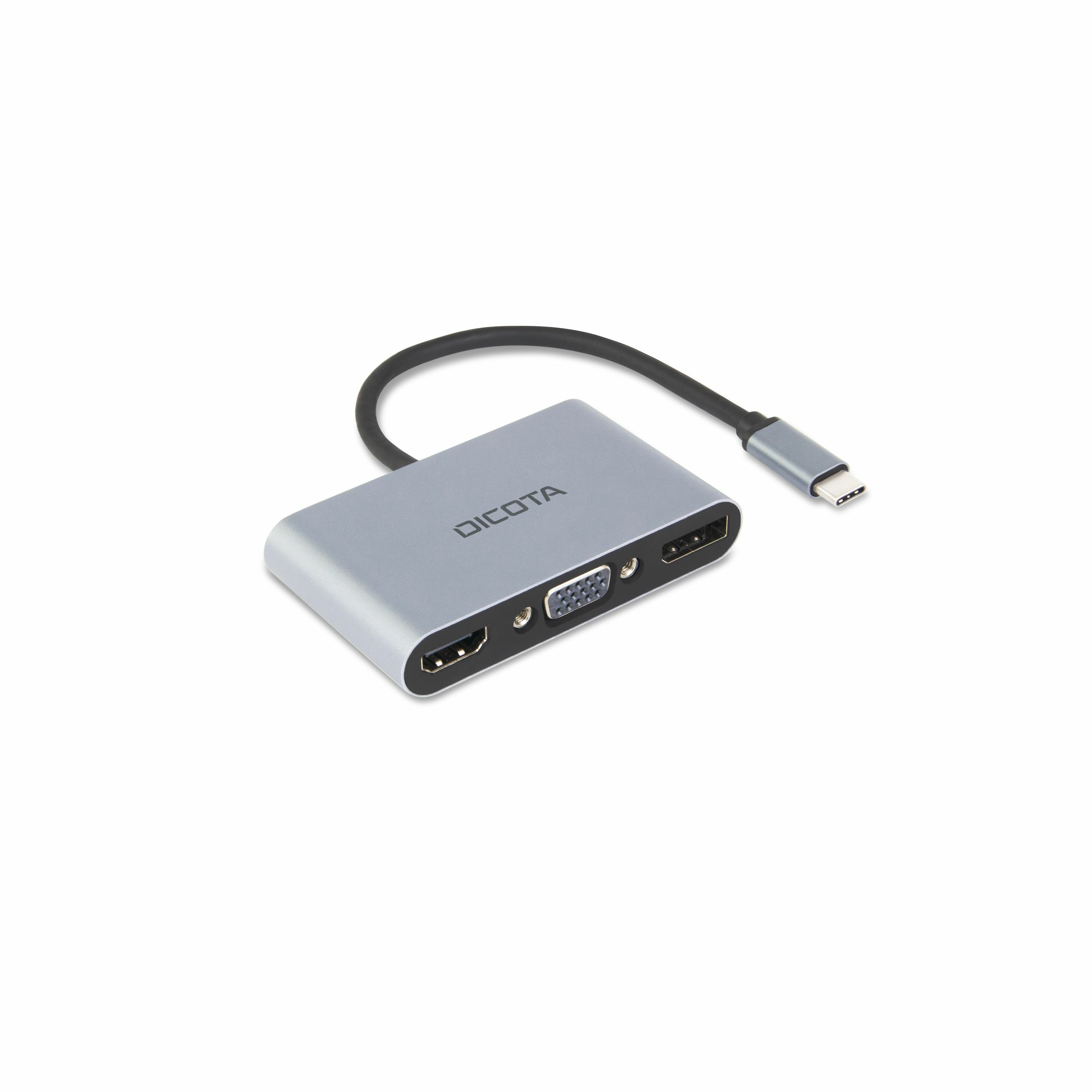 Dicota D32064 USB-C 5-in-1 Dockingstation 4K HDMI/DP PD Silber