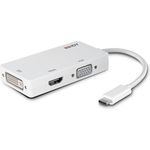Lindy USB Typ C Konverter auf 3 Displays Zum Anschluss eines HDMI-, DVI- oder VGA-Monitors an einen USB Port Typ C (43273)