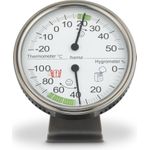 Hama Thermometer und Hygrometer Tahiti, Ø 11 cm, Silber (00222207)