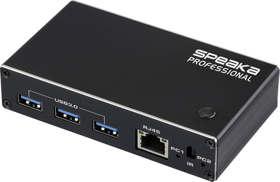 SpeaKa Professional HDMI 2.1 Slim KVM 2X1 USB3.0+IR, Black HDMI-Switch HDMI 3840 x 2160 Pixel (SP-13724440)