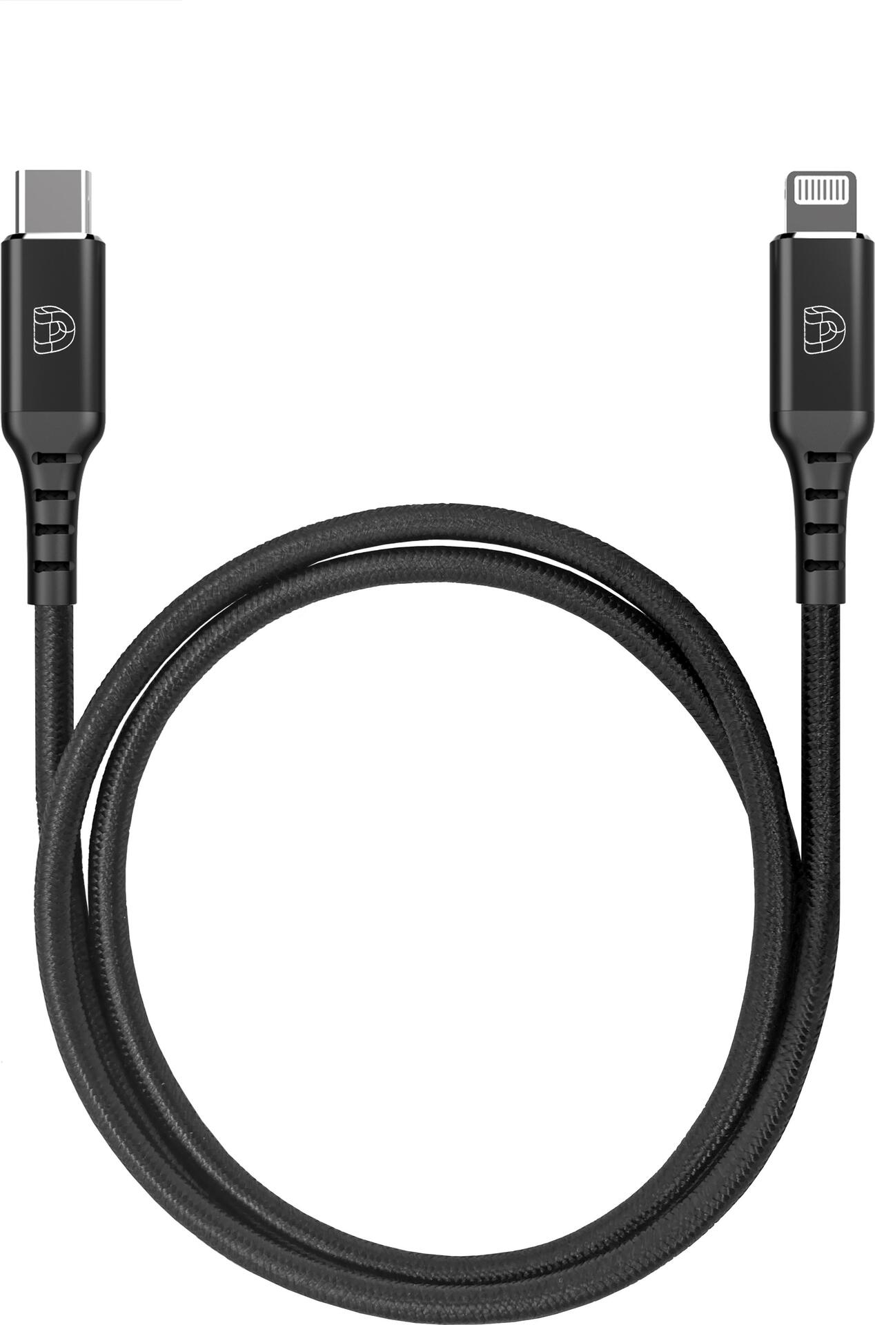 DEQSTER Ladekabel Lightning auf USB-C 1m Schwarz 50-1008624 
