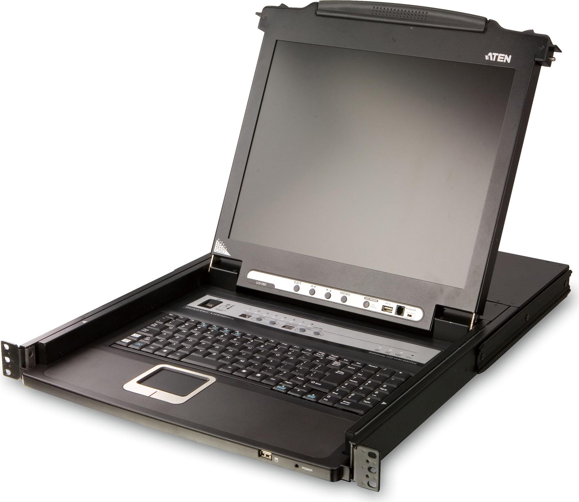 ATEN CL5708M US KVM-Switch 8-Port 17"-LCD Single Rail (PS/2-USB VGA) US-Layout (CL5708M-ATA-AG)