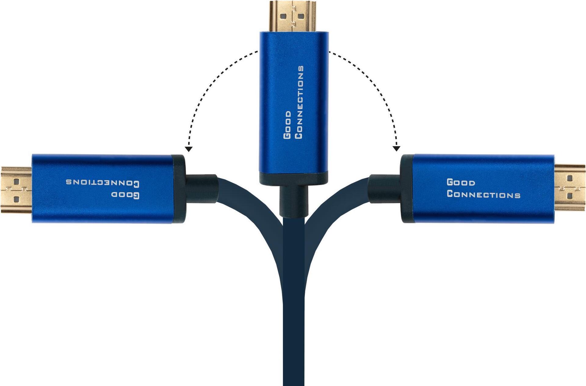 GOOD CONNECTIONS Adapterkabel Smartflex USB-C zu HDMI 2.0b 4K UHD 60Hz 1m blau