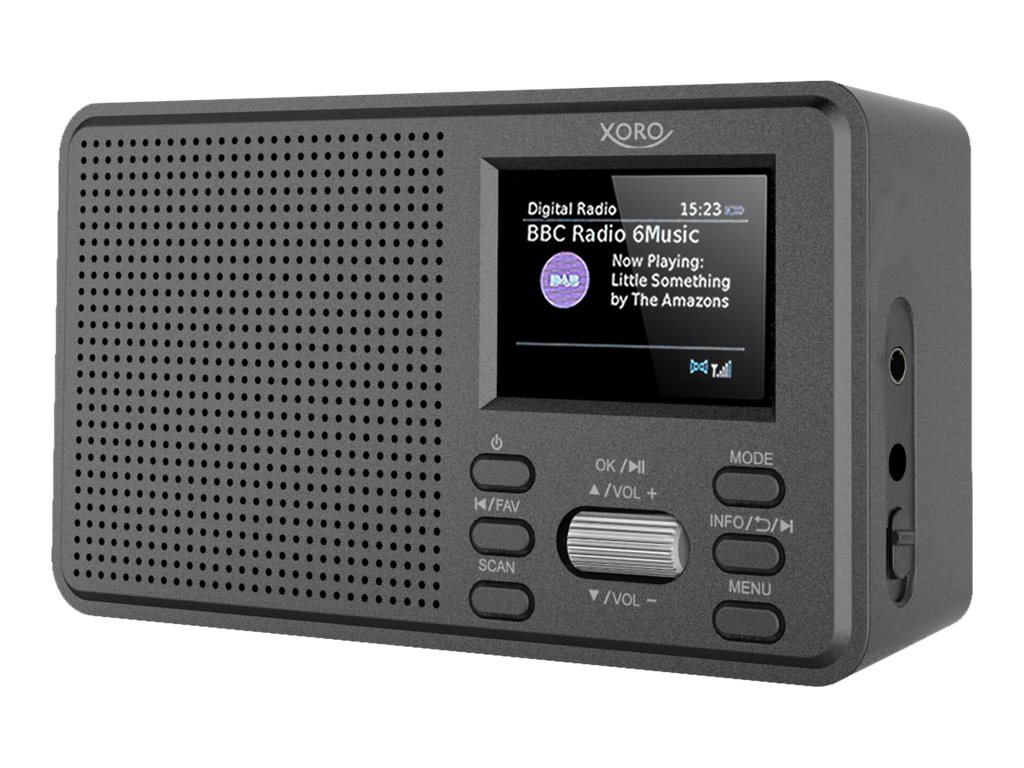 Xoro DAB 142 Tragbares DAB+/FM Radio Bluetooth 2,4" Schwarz