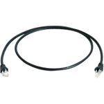 Telegärtner 100008948 RJ45 Netzwerkkabel, Patchkabel CAT 5e F/UTP 7.5 m Schwarz Flammwidrig, mit Knickschutztülle 1 St.