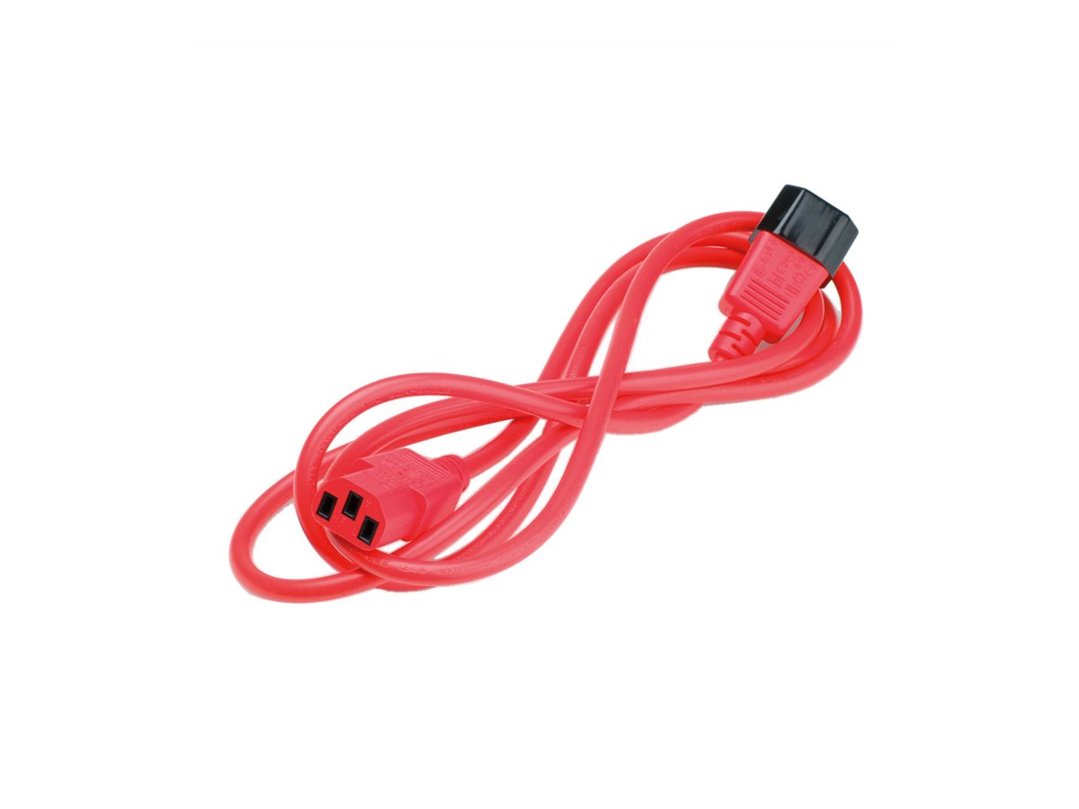 ROLINE Apparate-Verbindungskabel IEC 60320 C13/C14 1,8 m Rot
