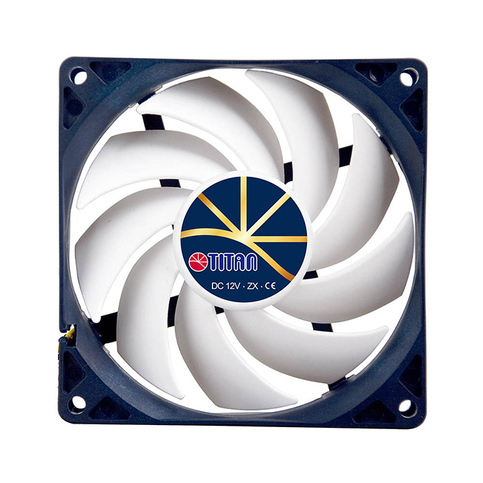 TITAN TFD-9525H12ZP/KE(RB) 9,5 cm Ventilator Schwarz, Weiß